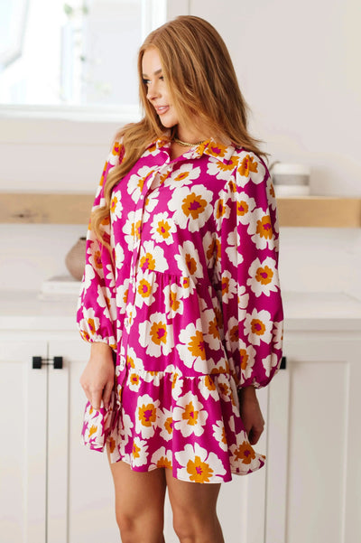 Magnificently Mod Floral Shirt Dress Womens Southern Soul Collectives