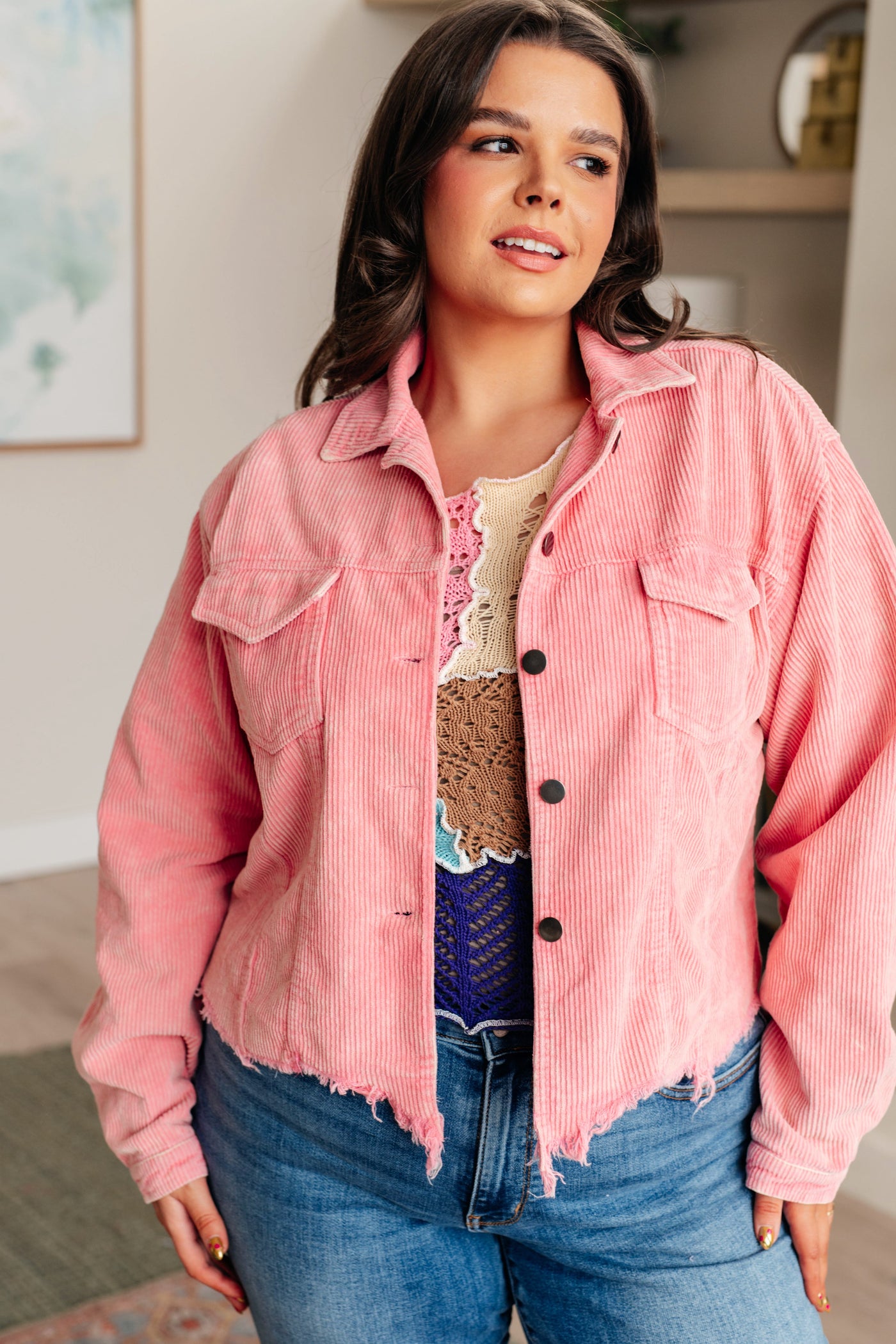 Main Stage Corduroy Jacket in Neon Pink Southern Soul Collectives