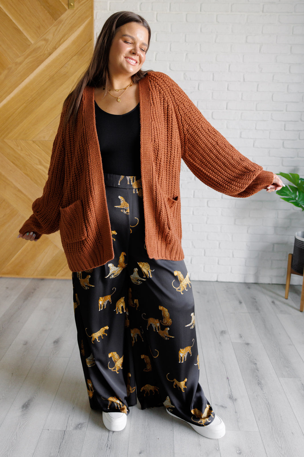 Maybe Monday Cardigan in Chestnut Southern Soul Collectives