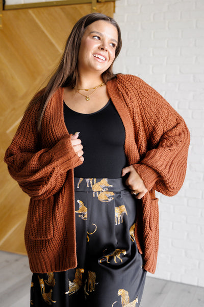 Maybe Monday Cardigan in Chestnut Southern Soul Collectives