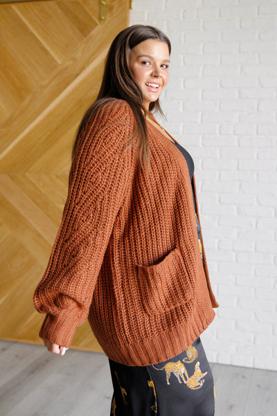 Maybe Monday Cardigan in Chestnut Southern Soul Collectives