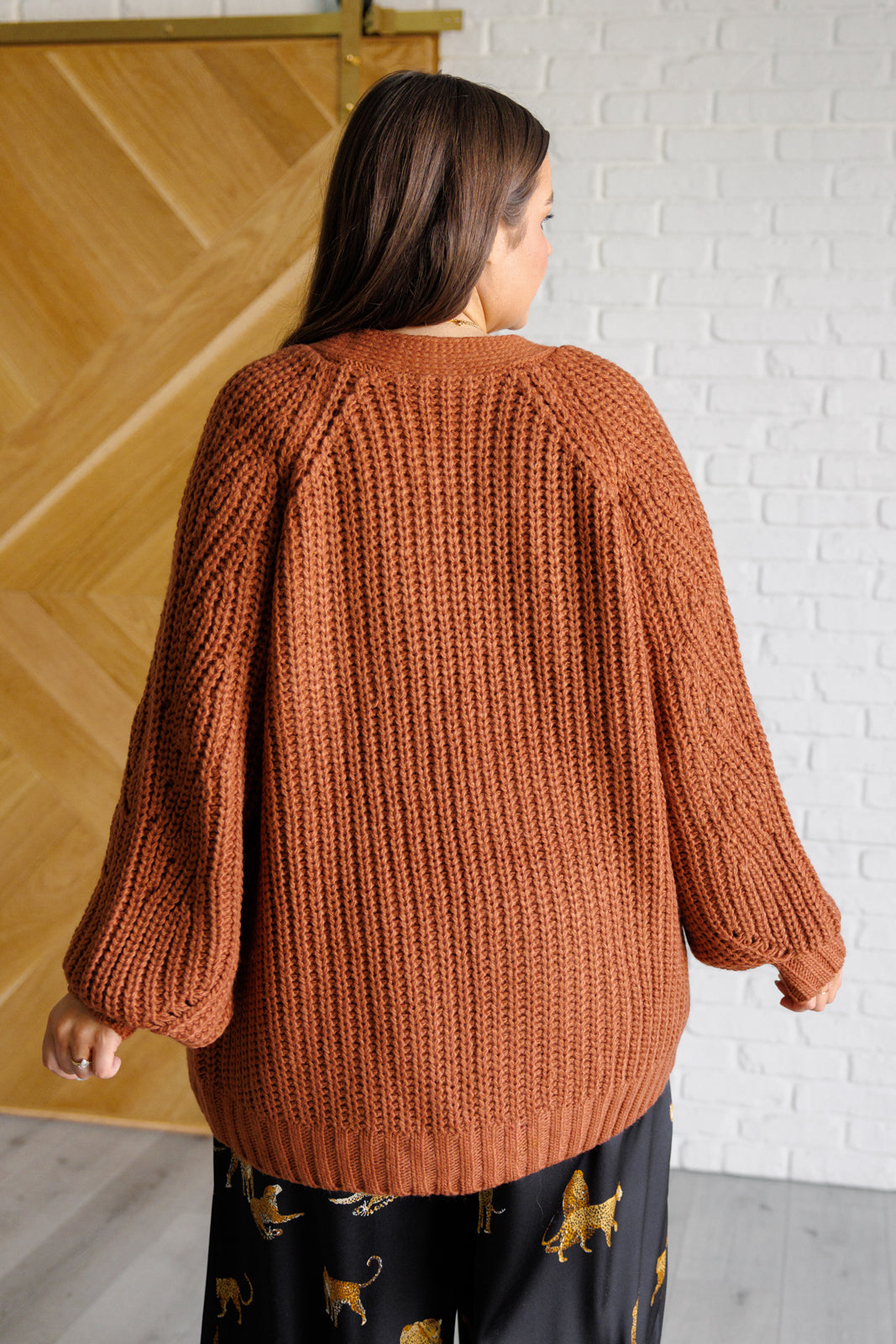 Maybe Monday Cardigan in Chestnut Southern Soul Collectives