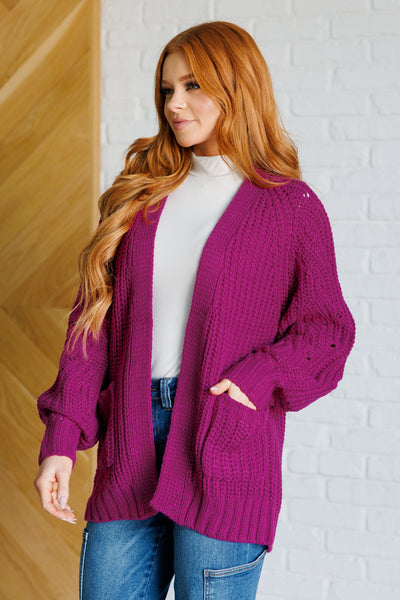 Maybe Monday Cardigan in Berry Southern Soul Collectives