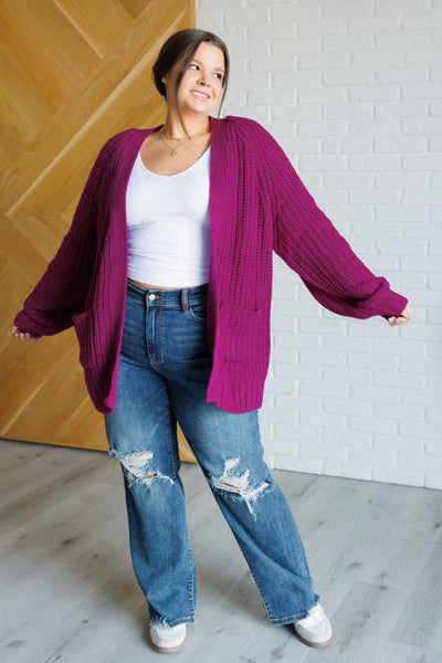 Maybe Monday Cardigan in Berry Southern Soul Collectives