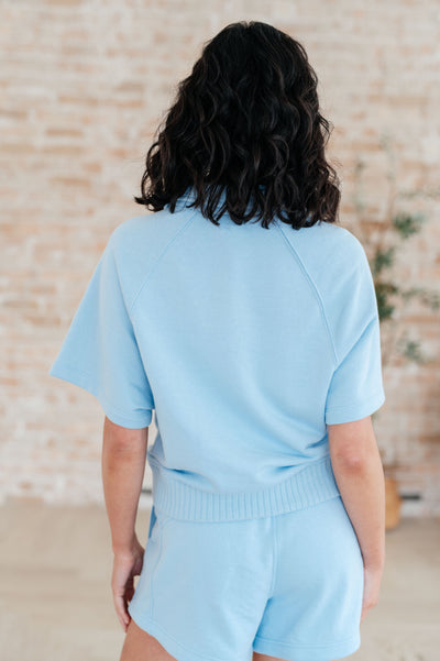 Meet Me by the Pier Collared Top in Sky Blue Southern Soul Collectives