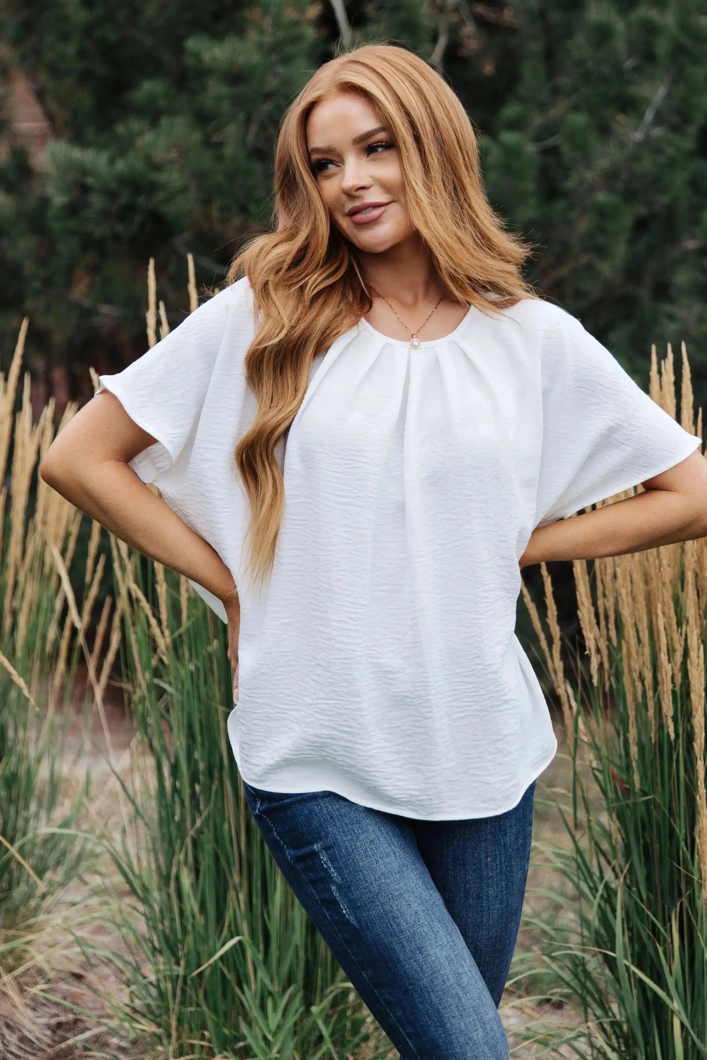 Mild Moments Pleat Detail Top Womens Southern Soul Collectives