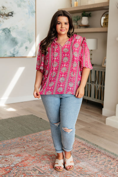 Moments Like This V-Neck Bell Sleeve Blouse - Southern Soul Collectives