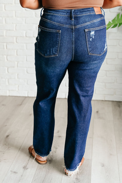 Montana High Rise Rigid Magic Distressed Straight Jeans Southern Soul Collectives