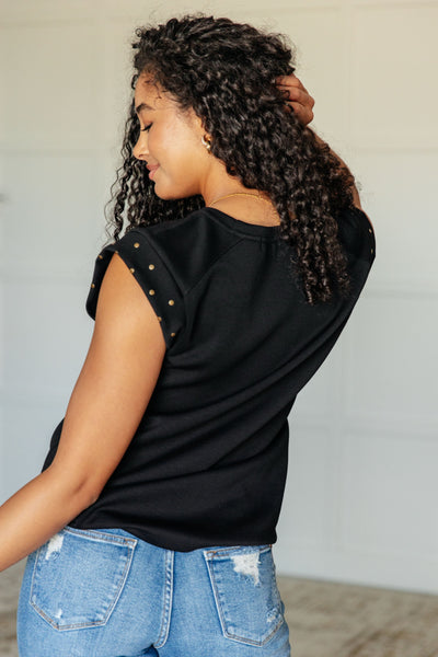 My Domain Studded Cap Sleeve Top Southern Soul Collectives