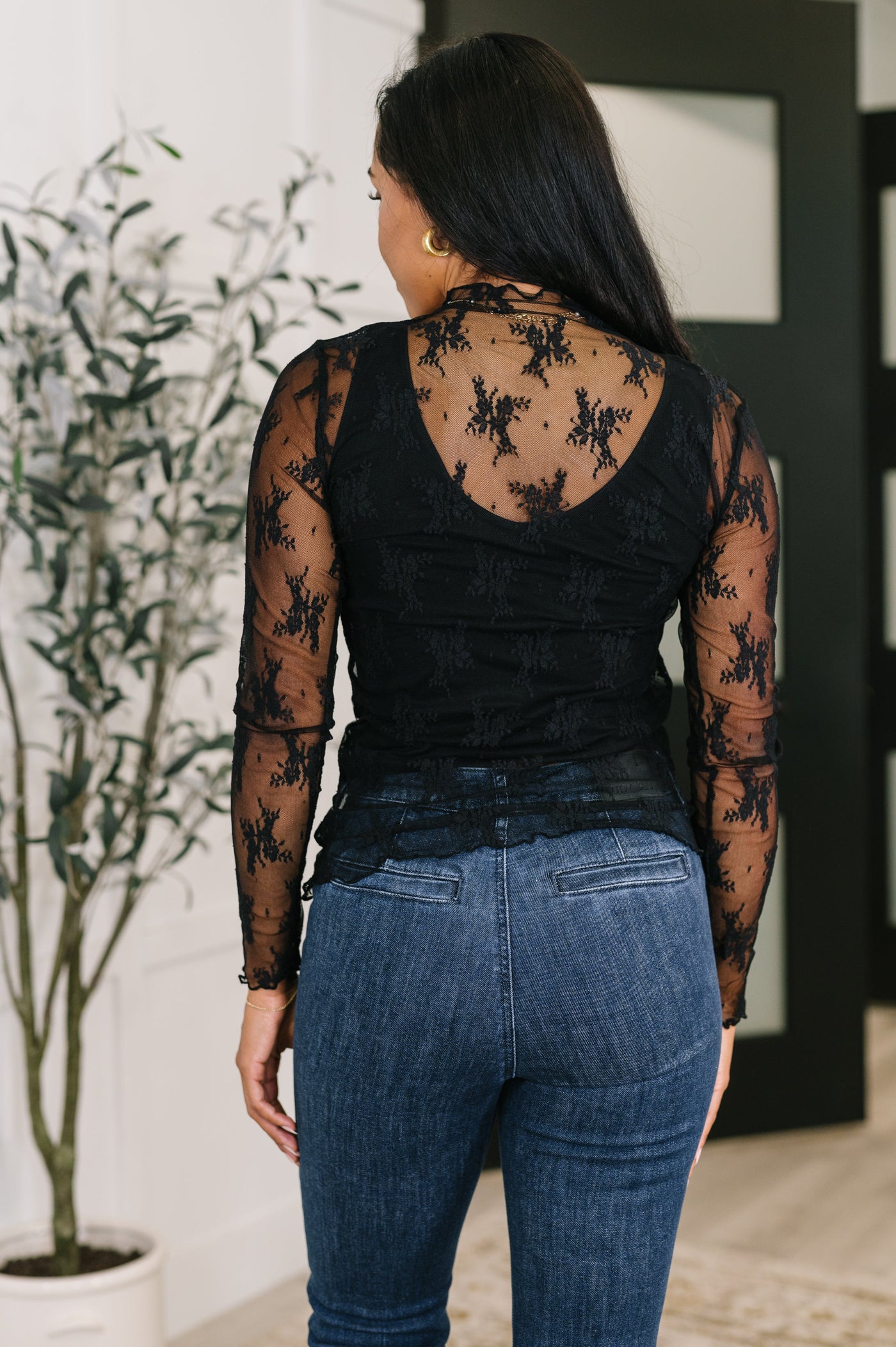 Next Level Patterned Layering Top in Black Southern Soul Collectives