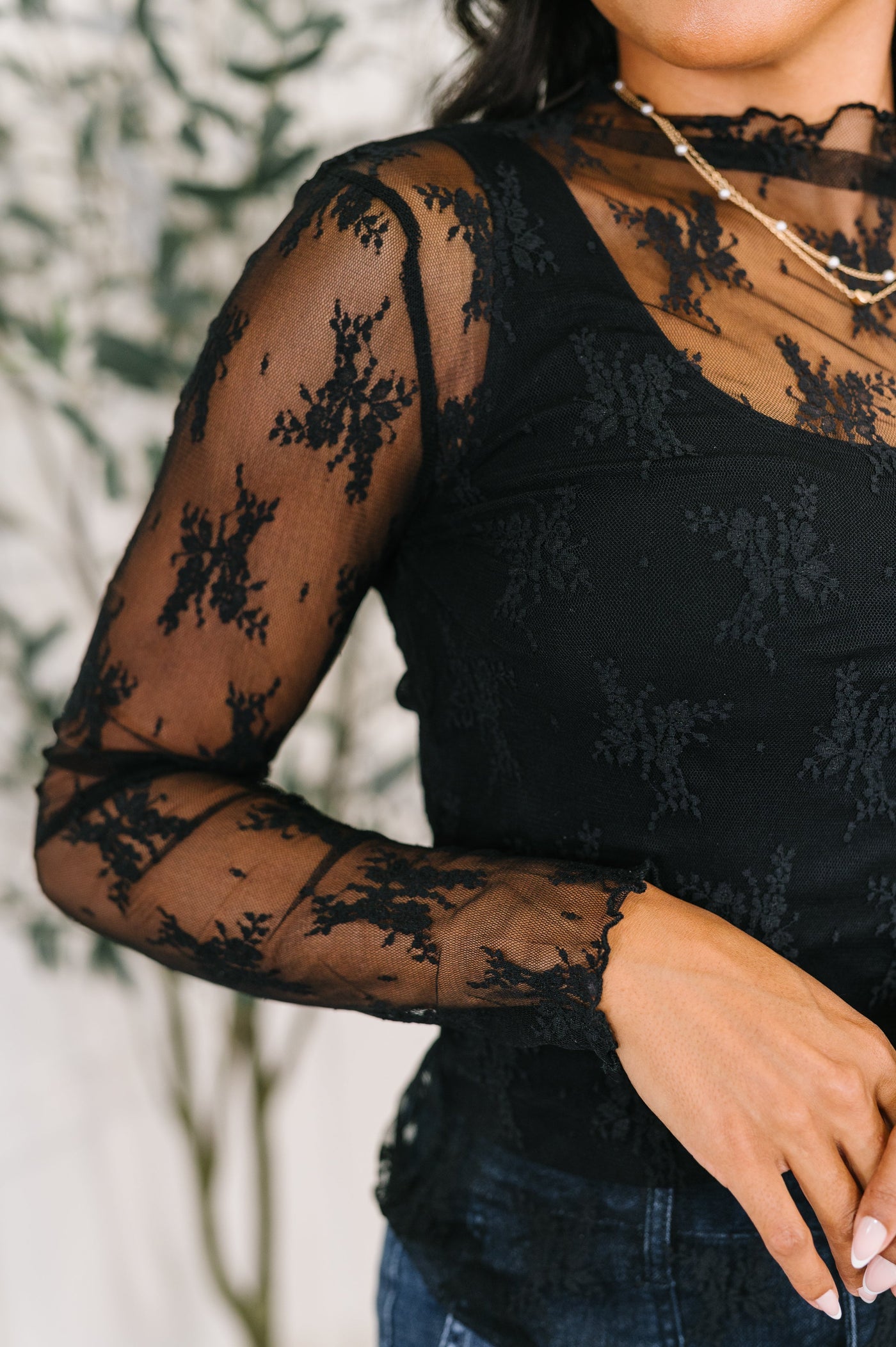 Next Level Patterned Layering Top in Black Southern Soul Collectives