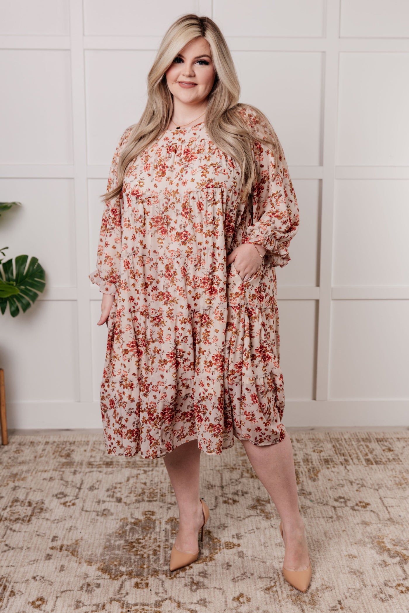 Next to You Balloon Sleeve Floral Dress Southern Soul Collectives