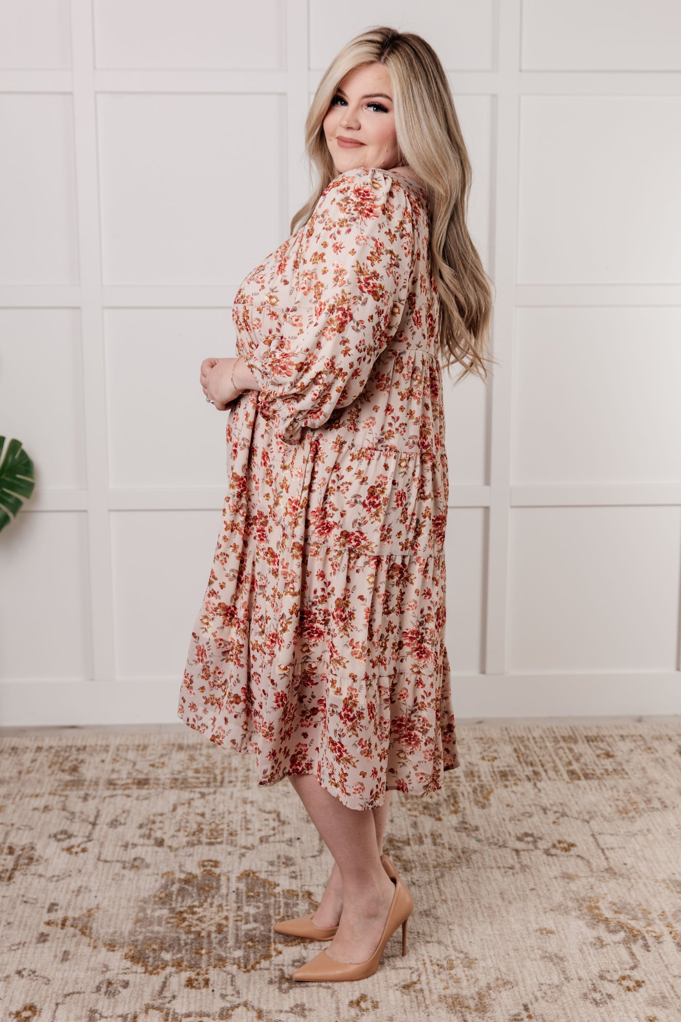 Next to You Balloon Sleeve Floral Dress Southern Soul Collectives