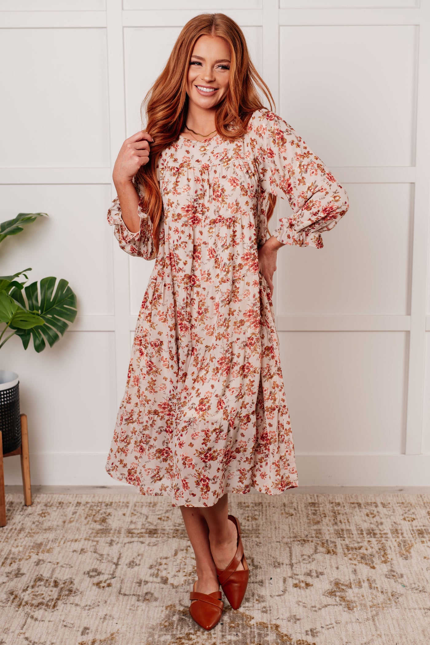 Next to You Balloon Sleeve Floral Dress Southern Soul Collectives