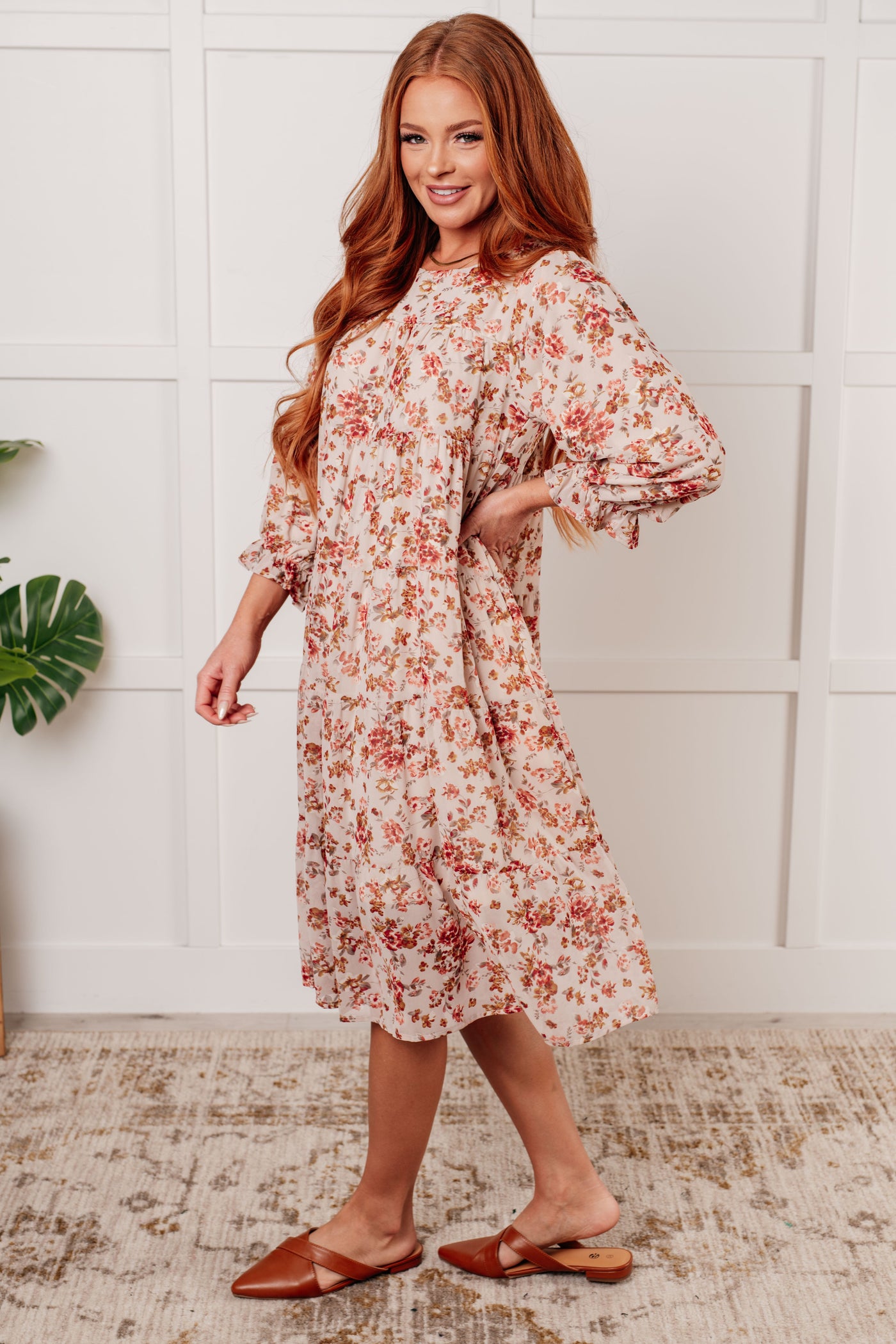 Next to You Balloon Sleeve Floral Dress Southern Soul Collectives