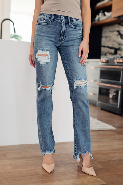 O'Hara Destroyed Straight Jeans Womens Southern Soul Collectives