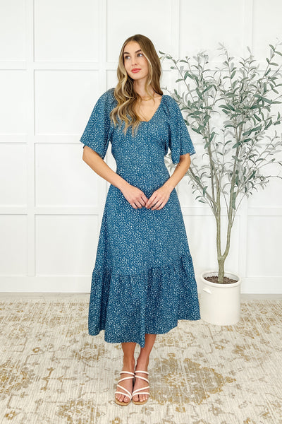 Olive Dress in Blue Vineyard Southern Soul Collectives