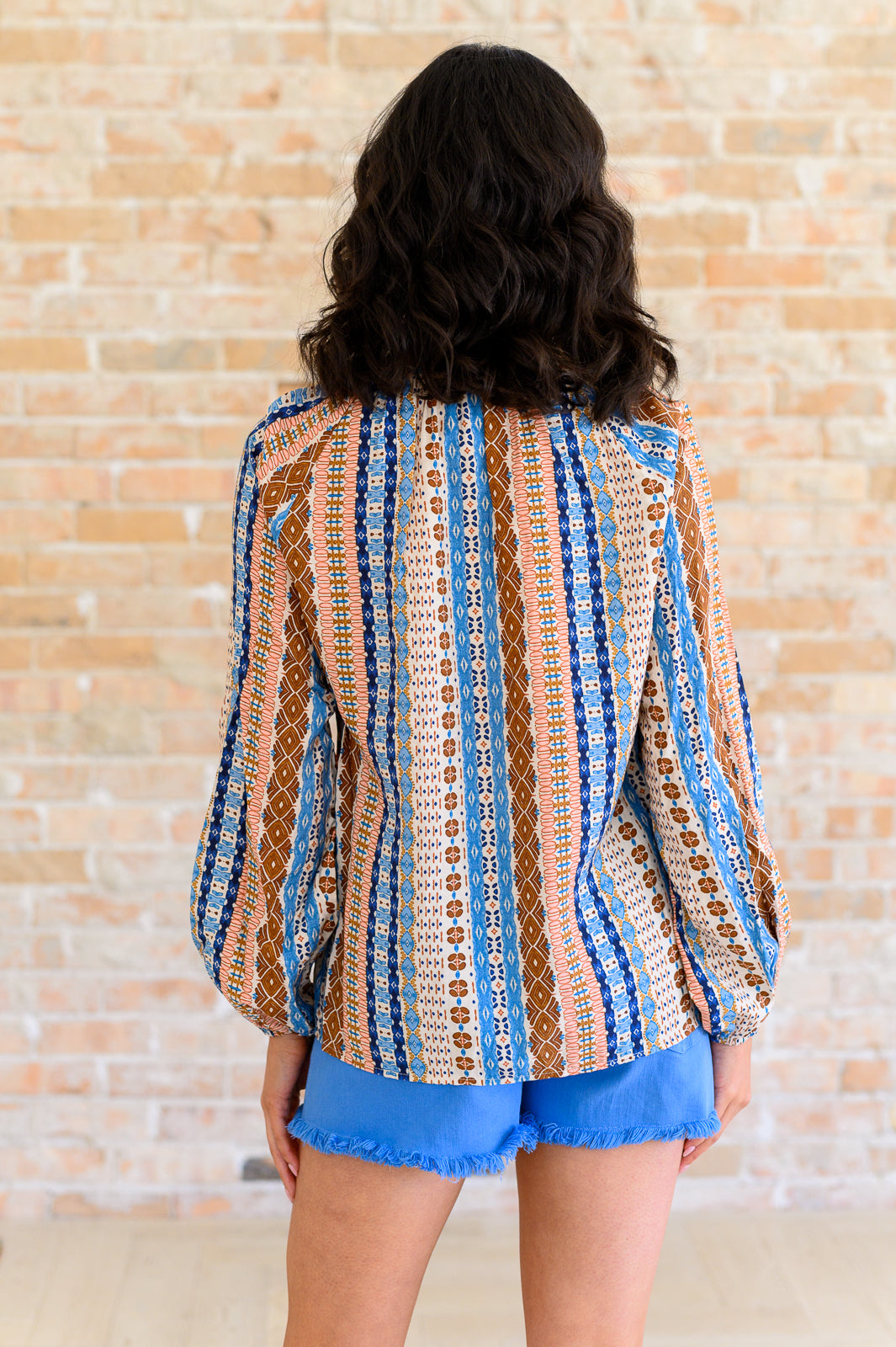 Open Sky Boho Tunic in Navy Mauve Southern Soul Collectives