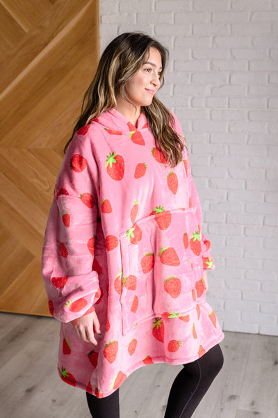 Oversized Blanket Hoodie in Strawberry Southern Soul Collectives