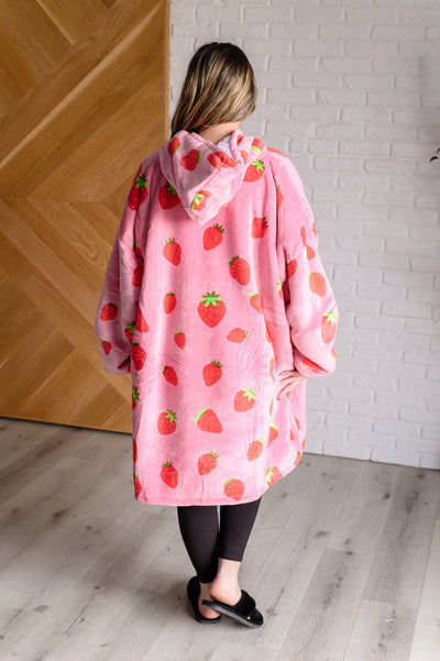 Oversized Blanket Hoodie in Strawberry Southern Soul Collectives