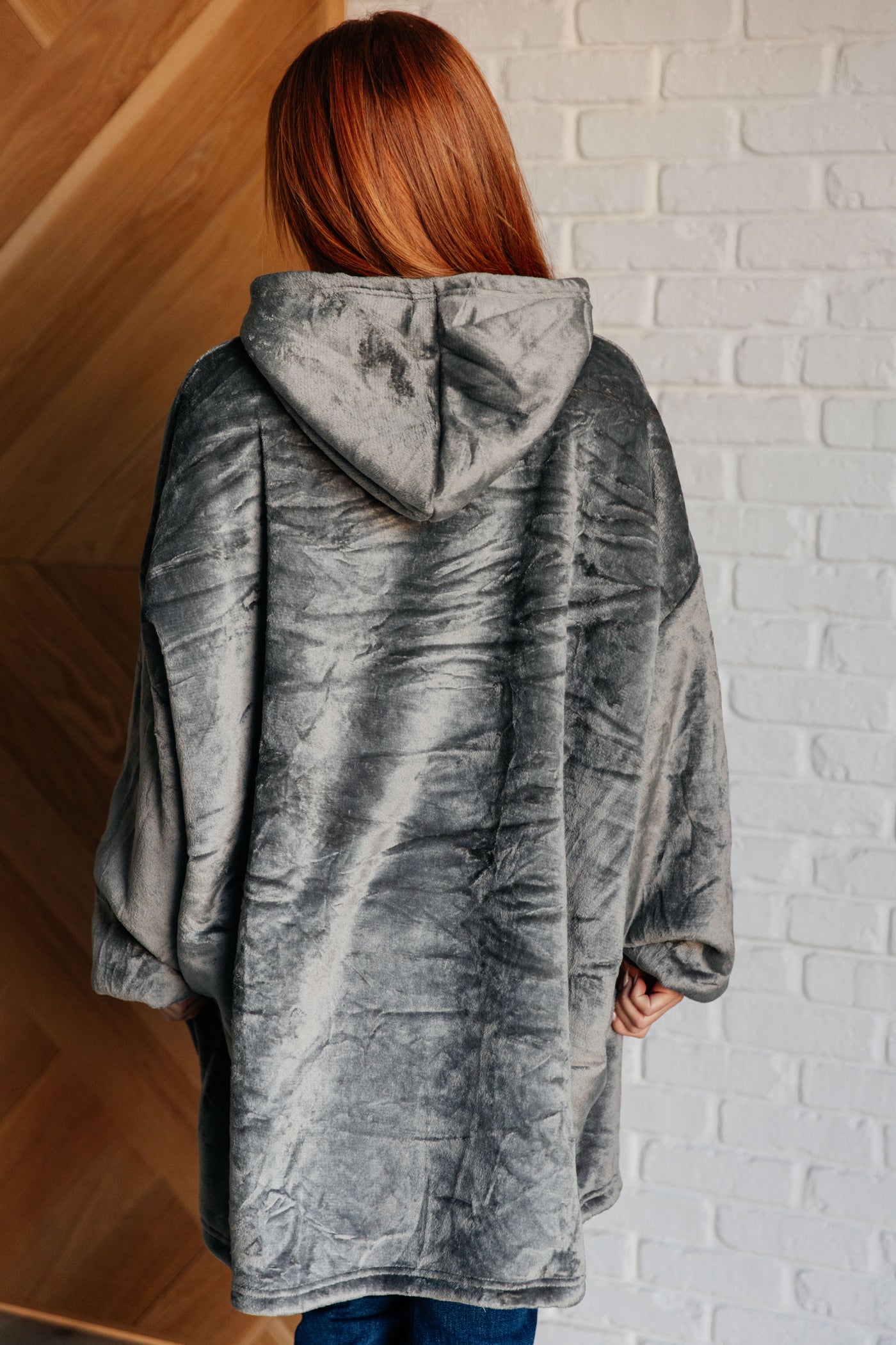 Oversized Velour Blanket Hoodie in Gray Southern Soul Collectives