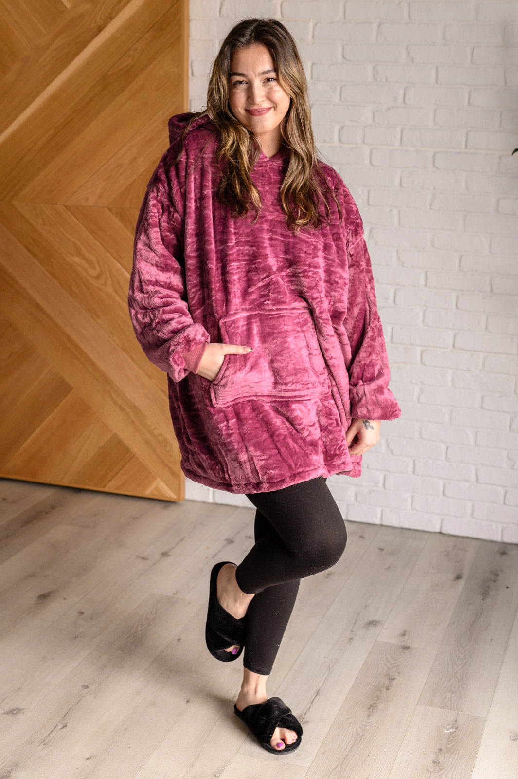 Oversized Velour Blanket Hoodie in Purple Southern Soul Collectives