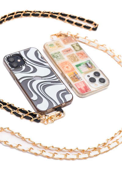 PU Leather Gold Chain Cell Phone Lanyard Set of 2 Southern Soul Collectives