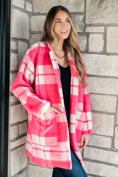 Passion in Plaid Coat in Pink Womens Southern Soul Collectives