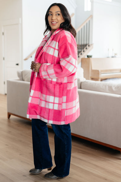 Passion in Plaid Coat in Pink Womens Southern Soul Collectives