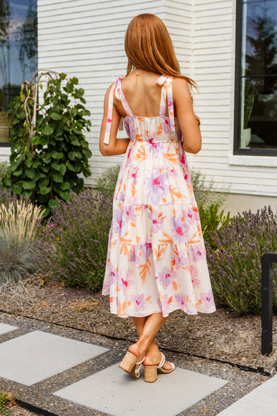 Pastel Petals Floral Midi Dress Southern Soul Collectives