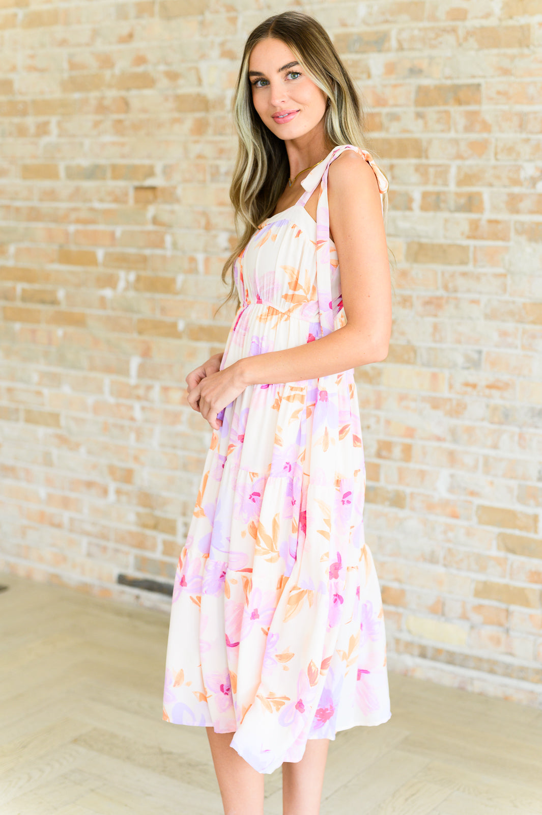 Pastel Petals Floral Midi Dress Southern Soul Collectives