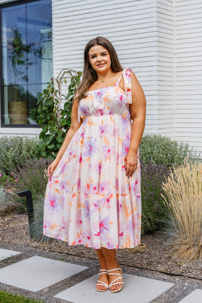 Pastel Petals Floral Midi Dress Southern Soul Collectives