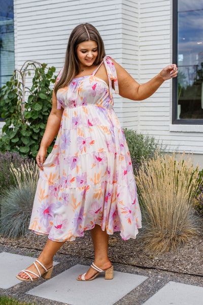 Pastel Petals Floral Midi Dress Southern Soul Collectives