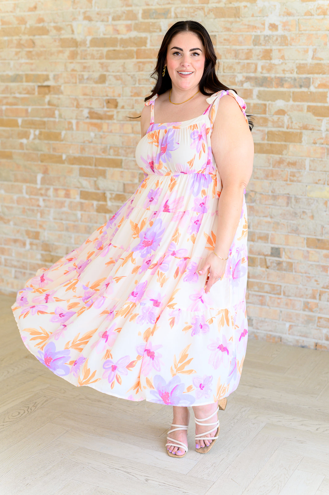 Pastel Petals Floral Midi Dress Southern Soul Collectives