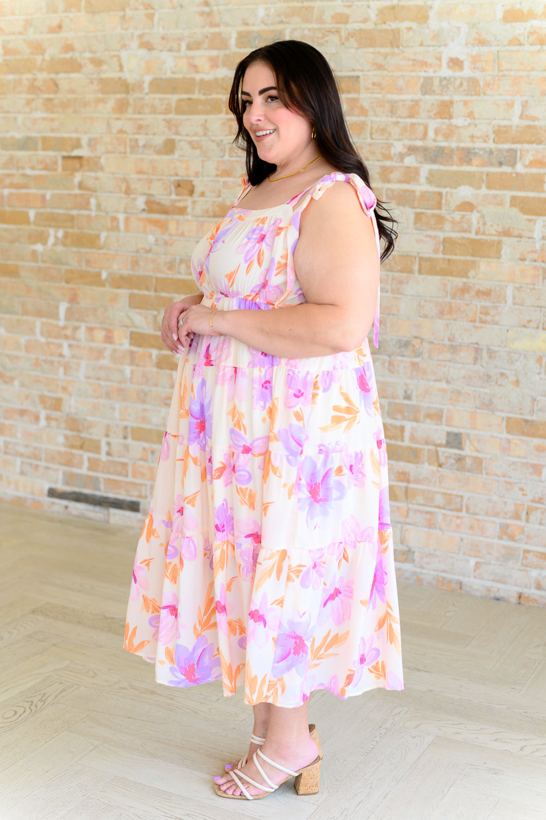 Pastel Petals Floral Midi Dress Southern Soul Collectives