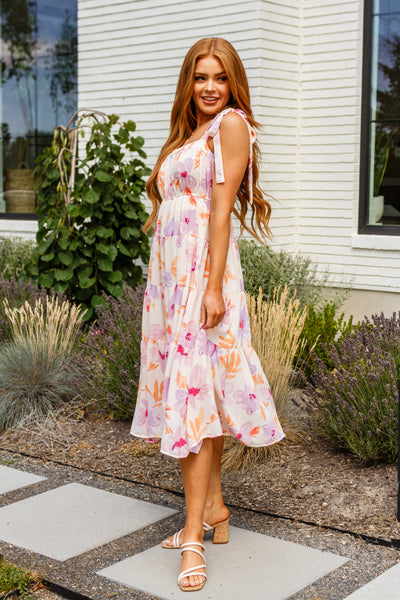 Pastel Petals Floral Midi Dress Southern Soul Collectives