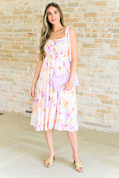 Pastel Petals Floral Midi Dress Southern Soul Collectives