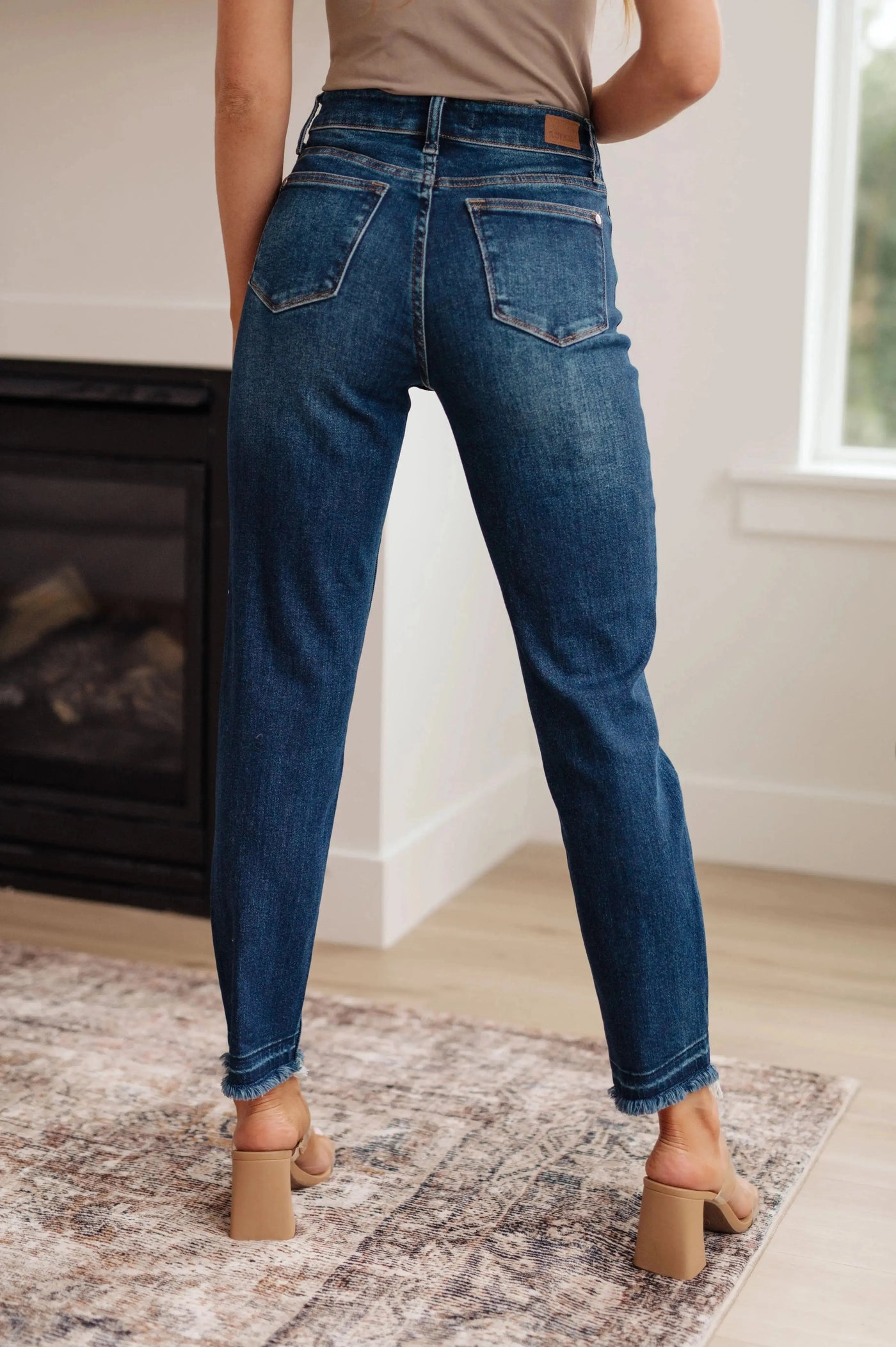 Phillipa High Rise Release Hem Slim Jeans Womens Southern Soul Collectives