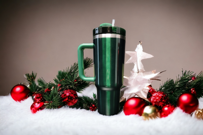 40oz Christmas Cheer Tumblers in Green and Red