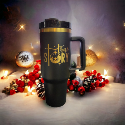 True Story Black and Gold 40 oz. Tumbler  Southern Soul Collectives