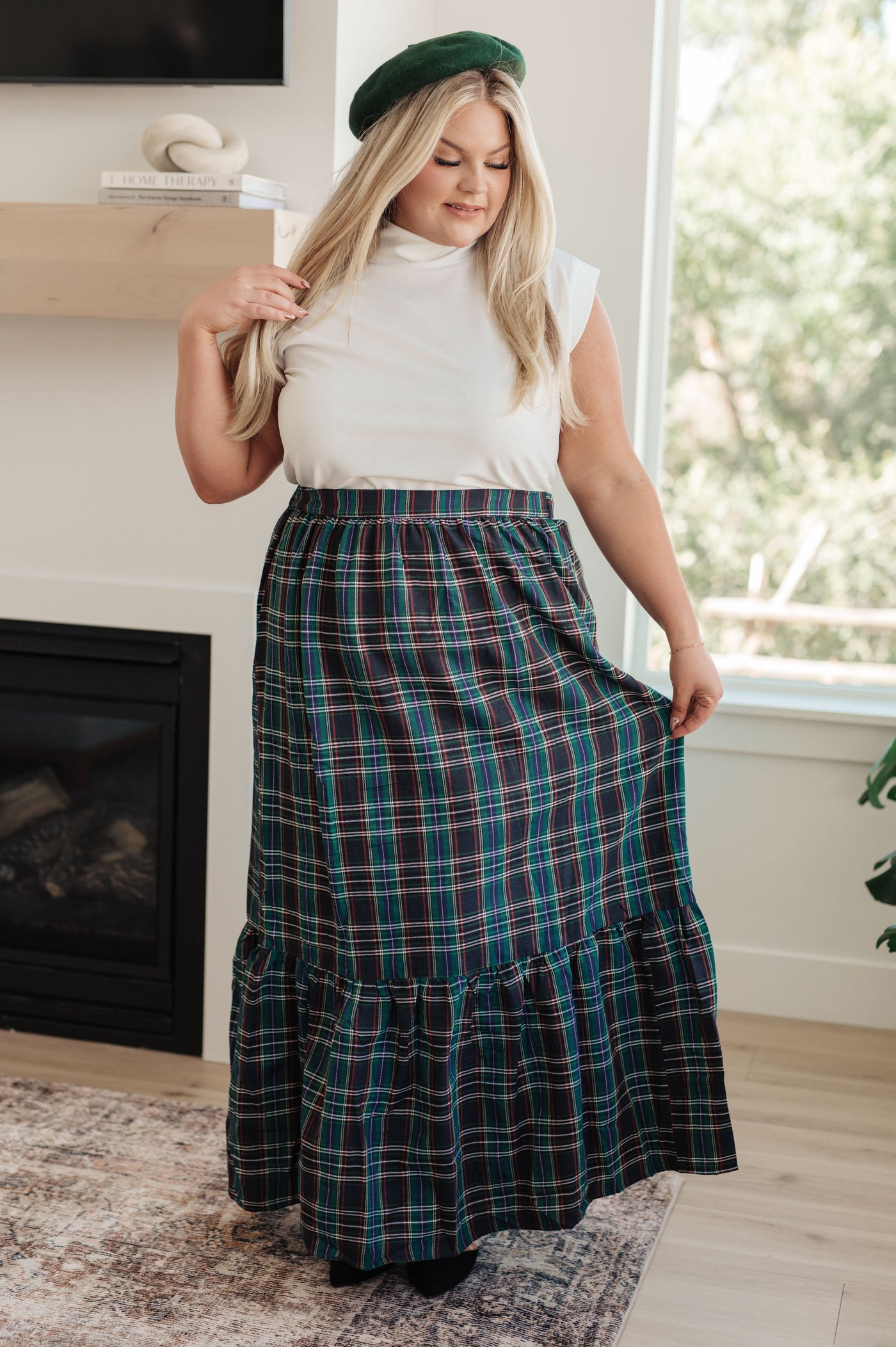 Plaid Perfection Maxi Skirt Southern Soul Collectives