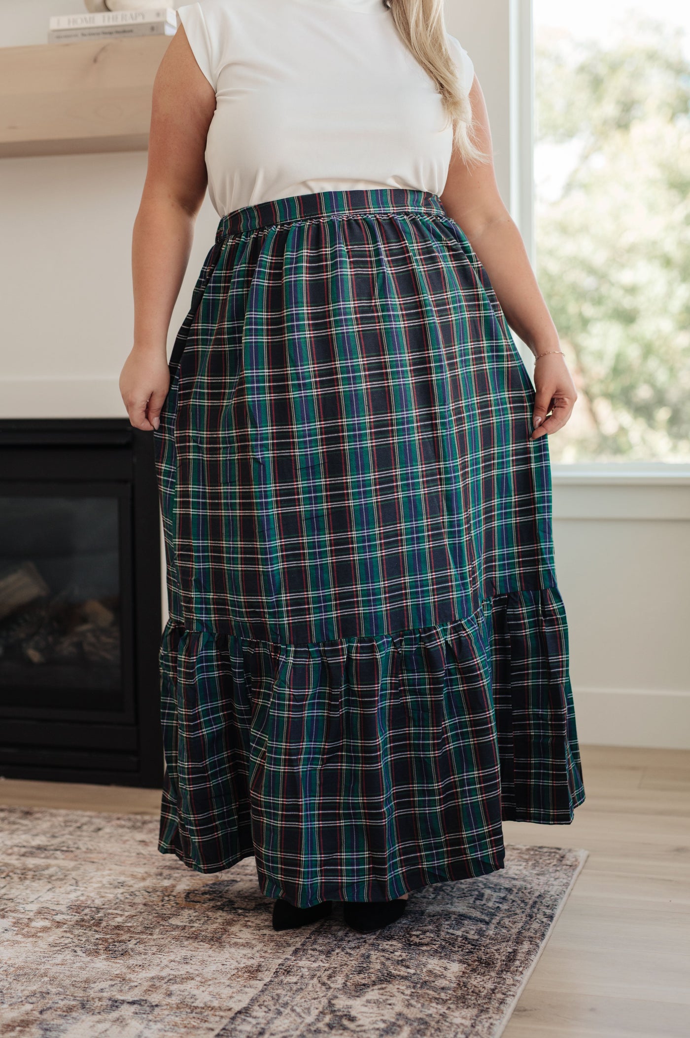 Plaid Perfection Maxi Skirt Southern Soul Collectives