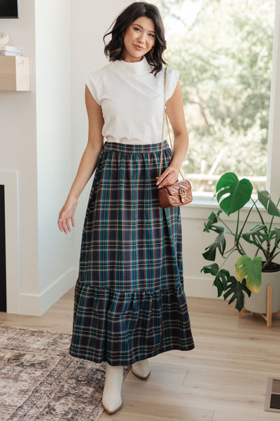 Plaid Perfection Maxi Skirt Southern Soul Collectives