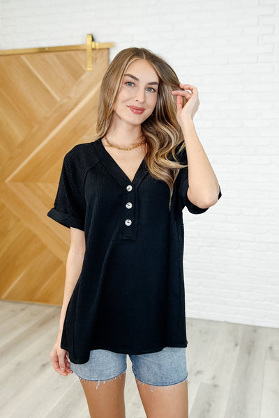 Plain and Sassy V-Neck Tee in Black Southern Soul Collectives
