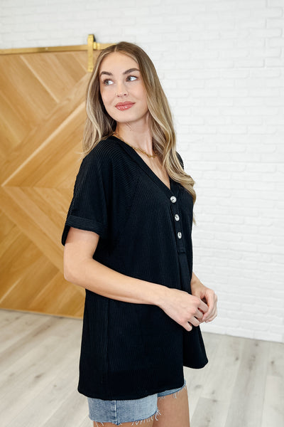 Plain and Sassy V-Neck Tee in Black Southern Soul Collectives