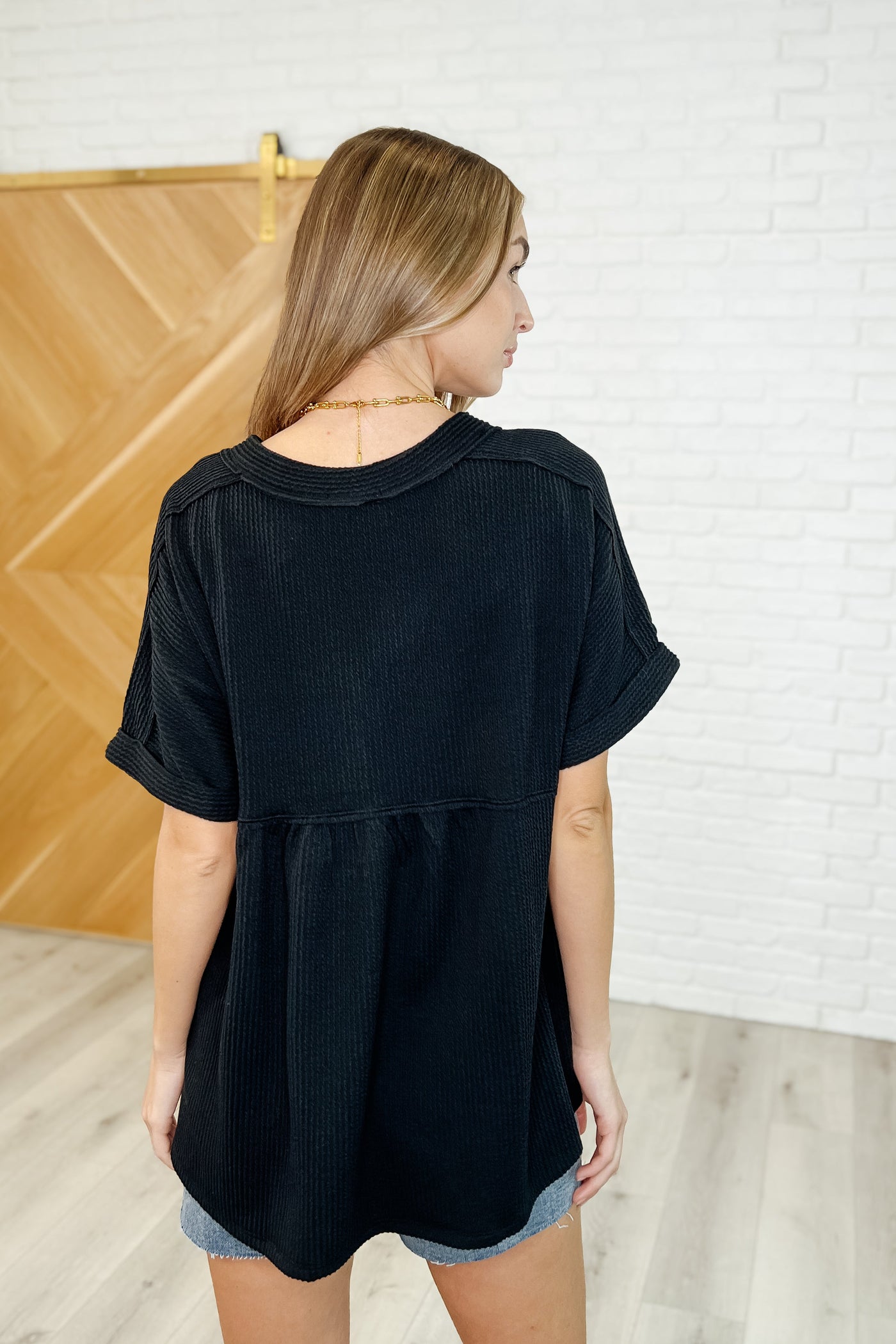 Plain and Sassy V-Neck Tee in Black Southern Soul Collectives