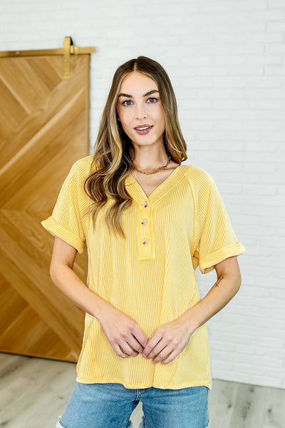 Plain and Sassy V-Neck Tee in Lemonade Southern Soul Collectives