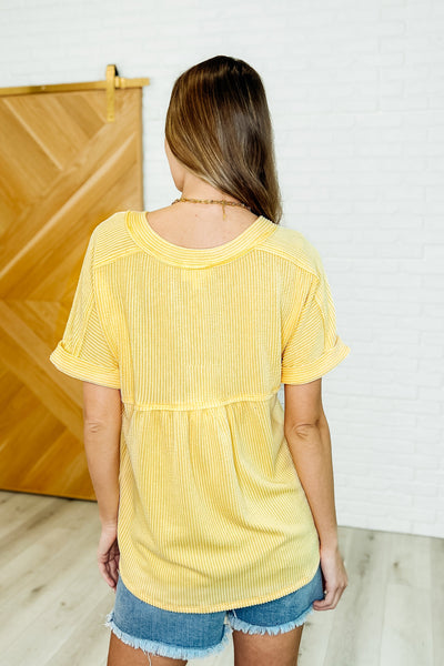 Plain and Sassy V-Neck Tee in Lemonade Southern Soul Collectives