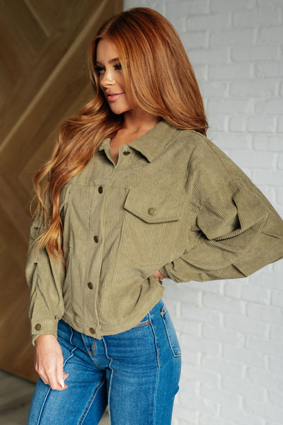 Primrose Corduroy Jacket in Olive Southern Soul Collectives