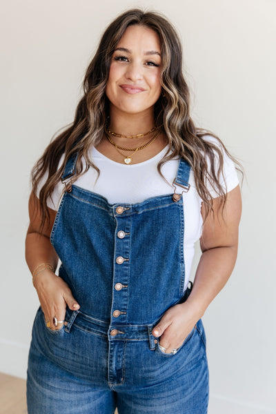 Judy Blue Priscilla High Rise Crop Wide Leg Denim Overalls Womens Southern Soul Collectives